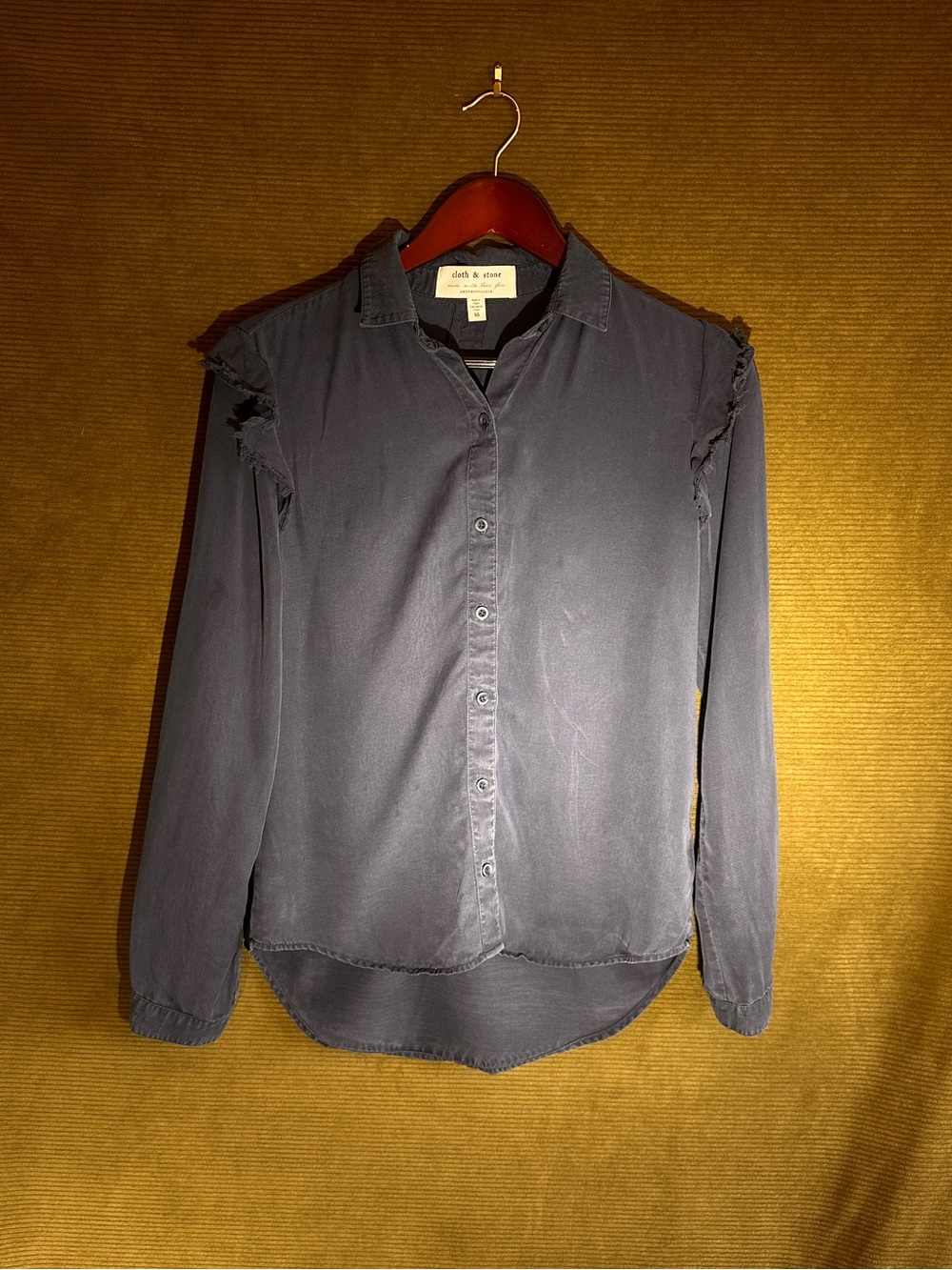 Anthropologie Tencel Lycocell Button Up Blouse Size XS